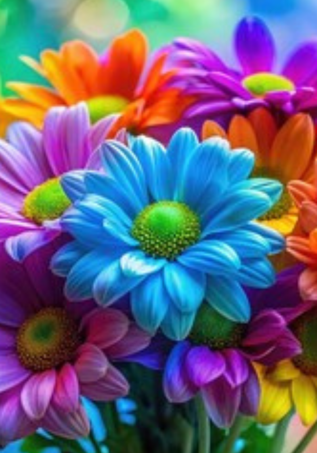 Multi Color Daisy Stickers for Notebook